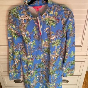 Lilly Pulitzer Blue and Green Jungle Print Dress